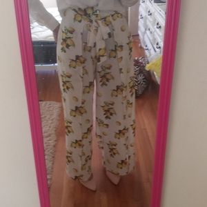 White lemon palazzo/wide leg pants(formal)